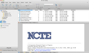 Screenshot of NVivo study home screen